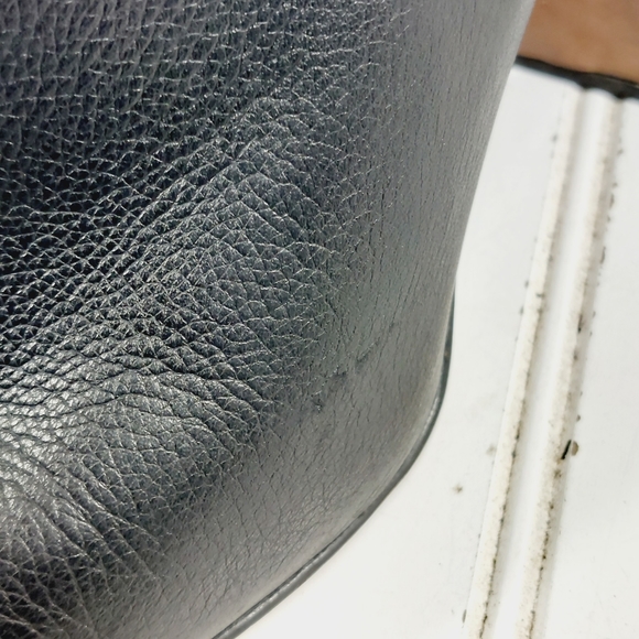 Michael Kors Black Leather Slip On Side Zip Block Heel Ankle Boots D856 - Picture 12 of 14